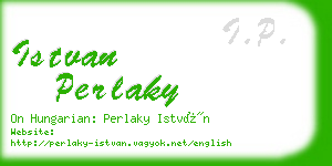 istvan perlaky business card